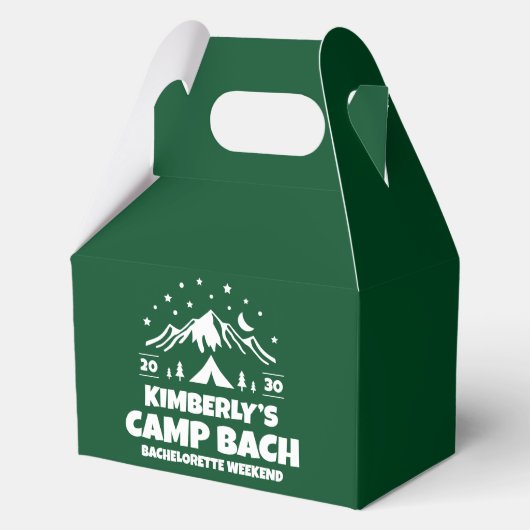 Green Camp Bach Party Geschenkschachtel (Vorderseite)