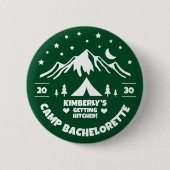 Green Camp Bachelorette Bridal Button (Vorderseite)