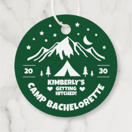 Green Camp Bachelorette Bridal Geschenkanhänger