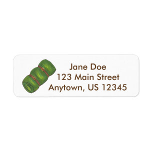 Green Camp Camping Camper Schlafsack Roll Labels