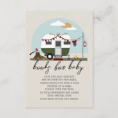 Green Camper Lumberjack Babydusche Buchanfrage Begleitkarte (Vorderseite)