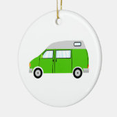 Green Camper Van High Top Mobile Freiheit Keramik Ornament (Links)