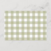 Green Camping Baby Dusche Begleitkarte (Rückseite)