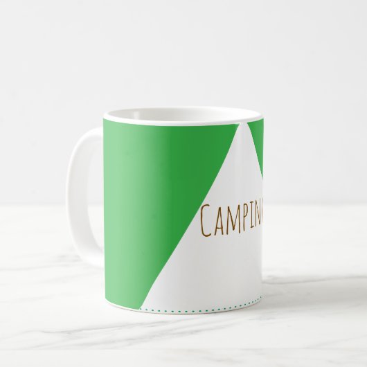 Green Camping Mug Kaffeetasse (Vorderseite Links)
