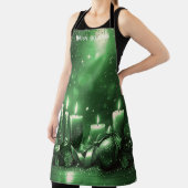 Green Candles Christmas Holiday Apron Schürze (InSitu)