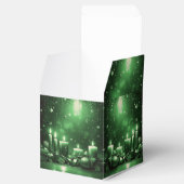Green Candles Christmas Holiday Favor Box Geschenkschachtel (Geöffnet)