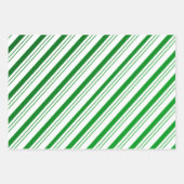 Green Candy Cane Striping Geschenkpapier Set (Vorderseite 2)