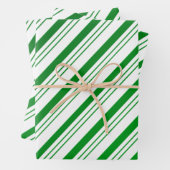 Green Candy Cane Striping Geschenkpapier Set (Beispiel)
