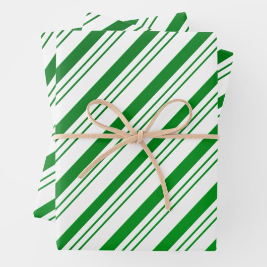 Green Candy Cane Striping Geschenkpapier Set (Beispiel)