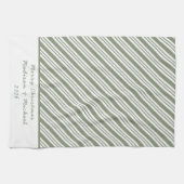 Green Candy Strip Weihnachtsfeier Geschirrtuch (Horizontal)