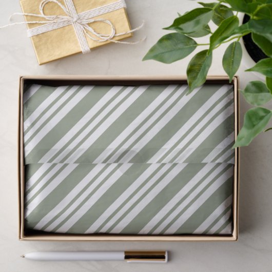 Green Candy Strip Weihnachtsfeier Seidenpapier (Geschenk)