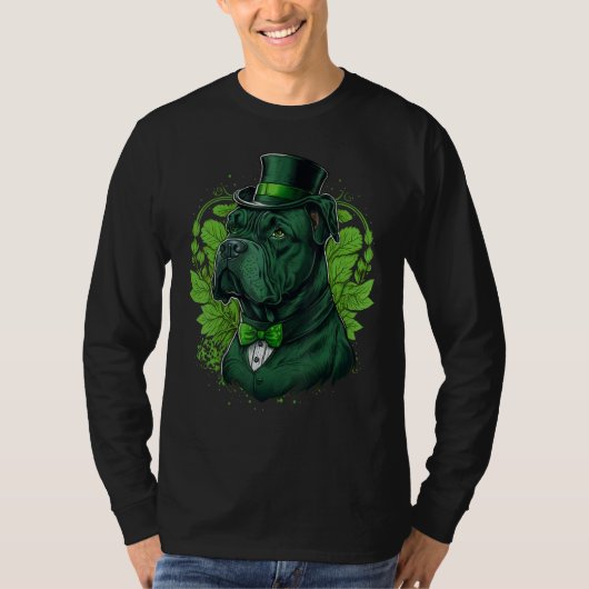 Green Cane Corso shamrock on St Patricks Day Cane  T-Shirt (Vorderseite)