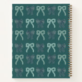 Green Cap Pink Stripes Bow Graduation Guest Book Notizblock (Rückseite)