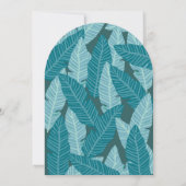 Green Cap & Pink Stripes Palms Graduation Party Einladung (Rückseite)