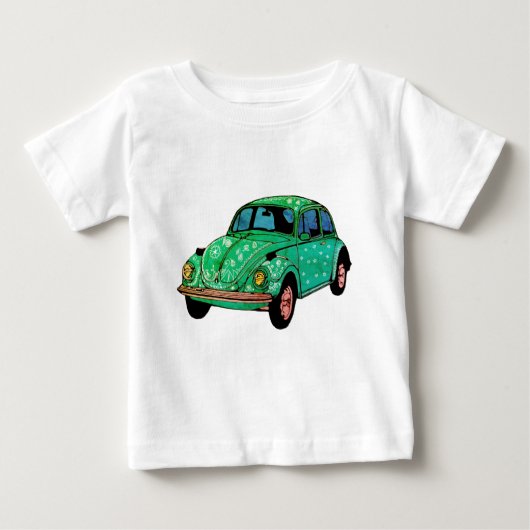 Green Car Fine Jersey T - Shirt, Niedliches Shirt (Vorderseite)