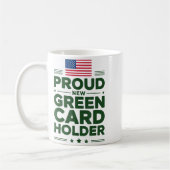 Green Card Recient American Pride Patriotic Kaffeetasse (Links)