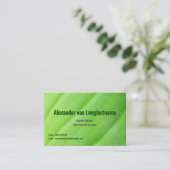 Green card with banana leaf visitenkarte (Stehend Vorderseite)