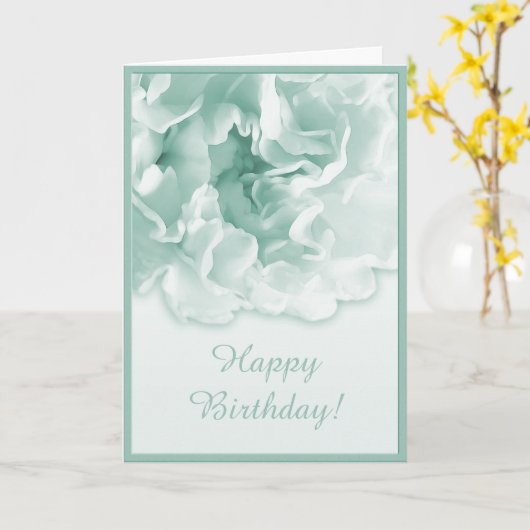 Green Carnation Card Karte (Gelbe Blume)