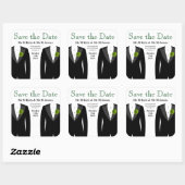Green Carnation Gay Wedding Sticker Save the Date (Blatt)