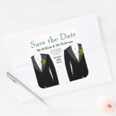 Green Carnation Gay Wedding Sticker Save the Date (Umschlag)