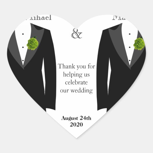 Green Carnation Heart Sticker Gefallen für Gay Gro (Vorderseite)