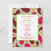 Green Carriage & Paisley Baby Shooter Einladung (Rückseite)