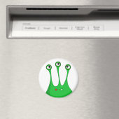 Green cartoon alien magnet (In Situ (Geschirrspüler))