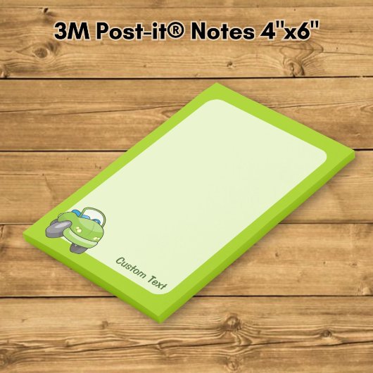 Green Cartoon Car Post-it Klebezettel