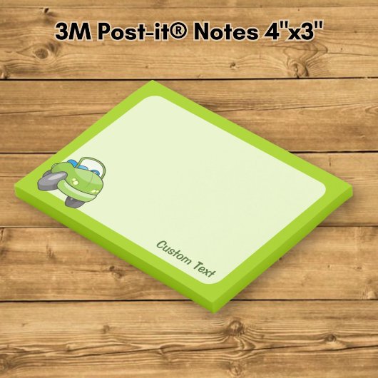 Green Cartoon Car Post-it Klebezettel