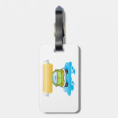 Green Cartoon Car Wash Happy Little Car Gepäckanhänger (Rückseite vertikal)