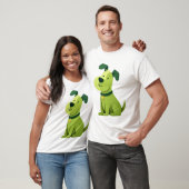 Green Cartoon Dog T-Shirt (Unisex)