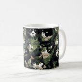 Green Cat Camouflage Kaffeetasse (VorderseiteRechts)