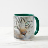 Green Cat Eyes Tasse (VorderseiteRechts)