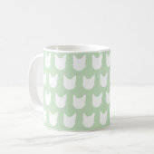 Green Cat Polka Dot Kaffeetasse (Vorderseite Links)