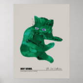 Green Cat Poster (Vorne)