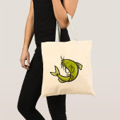 Green Catfish Tote Bag Tragetasche
