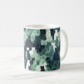 Green Cats Camouflage Muster Kaffeetasse (VorderseiteRechts)