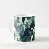 Green Cats Camouflage Muster Kaffeetasse (Vorderseite Links)