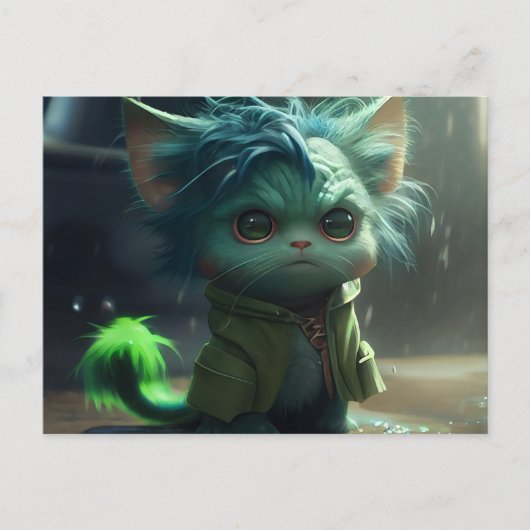 Green-Cats-Postkarten Postkarte (Vorderseite)
