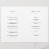 Green Celebration of Life Funeral Program (Rückseite)
