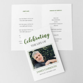 Green Celebration of Life Funeral Program