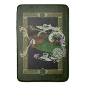 Green Celtic Antlers Man  Badematte (Vorderseite Vertikal)