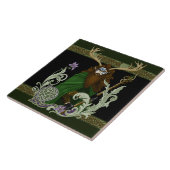 Green Celtic Antlers Man  Fliese (Seite)