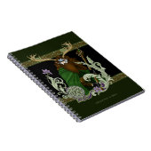 Green Celtic Antlers Man  Notizblock (Rechte Seite)