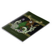 Green Celtic Antlers Man  Notizblock (Linke Seite)