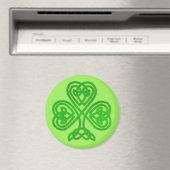 Green Celtic Clover Irish Magnet (In Situ (Geschirrspüler))