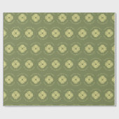 Green Celtic Cross Classic Custom Geschenkpapier (Flach)