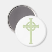 Green Celtic Cross Magnet (Vorderseite/Rückseite)