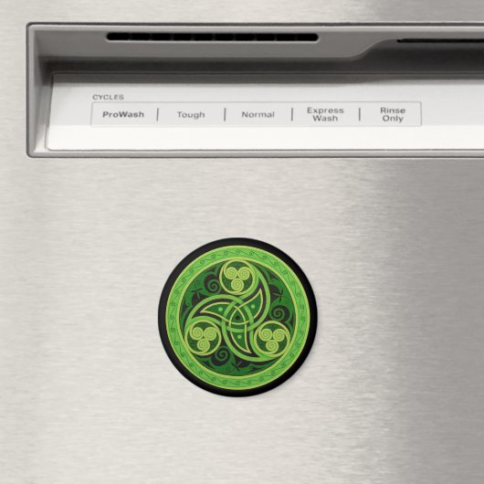 Green Celtic Design Magnet (In Situ (Geschirrspüler))