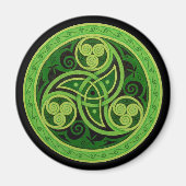Green Celtic Design Magnet (Vorne)